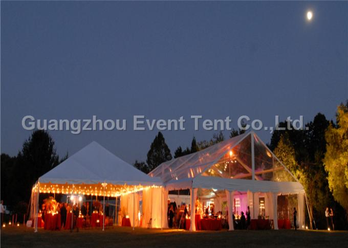 Tiendas resistentes para acampar, tienda clara del marco fuerte de la boda del tejado con 200 la persona Seat