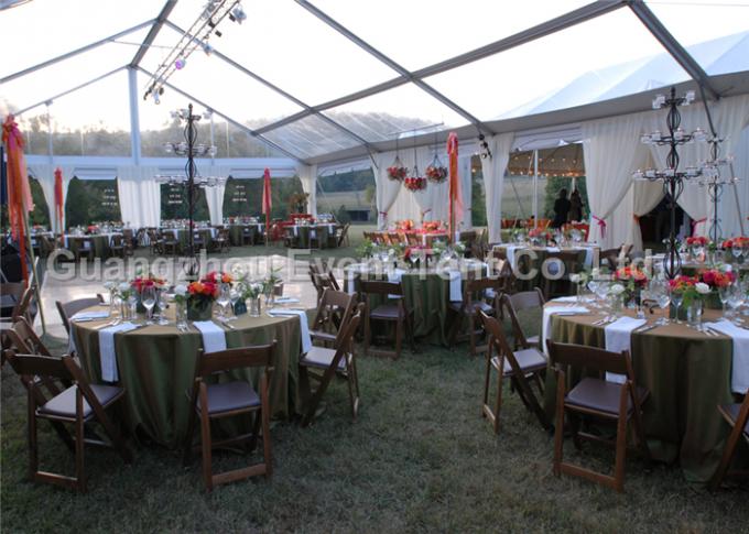 Tiendas resistentes para acampar, tienda clara del marco fuerte de la boda del tejado con 200 la persona Seat