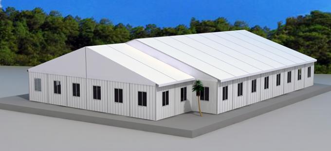 Tienda al aire libre blanca de Warehouse de la anchura caliente de la venta los 20m con la tela impermeable del PVC