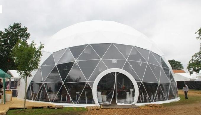 Tiendas el 14m geodésicas transparentes de la bóveda que acampan para las actividades al aire libre