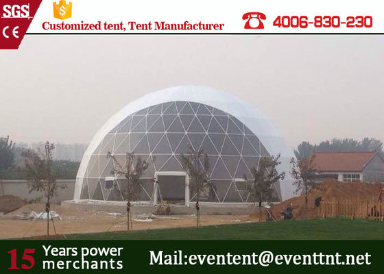 China prenda impermeable de los equipos del invernadero de la bóveda geodésica de la aleación de aluminio de los 30m para el acontecimiento del concierto proveedor