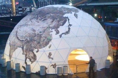 China Tienda impermeable de la bóveda geodésica de la media esfera para el diámetro de los 35m que acampa proveedor