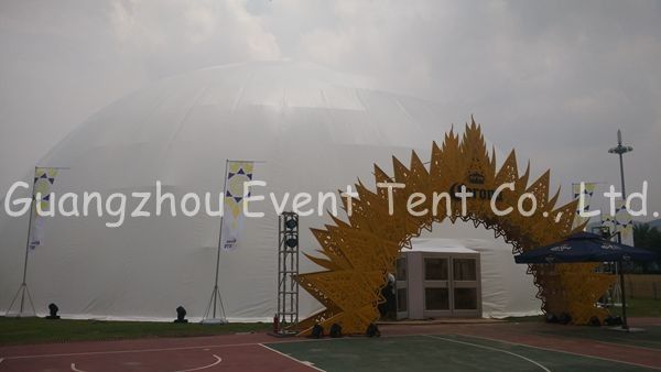 tienda grande galvanizada caliente de la bóveda del tejado del PVC del marco de acero de los 35m para la capacidad de las personas del partido 1000 del acontecimiento