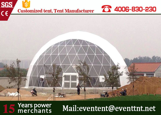 tienda grande de la bóveda del tejado blanco del PVC del diámetro 25meters para 1000 personas