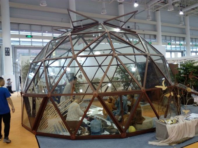 Tienda de cristal de Glaming de la media esfera de la tienda de la bóveda geodésica con el marco del iglú